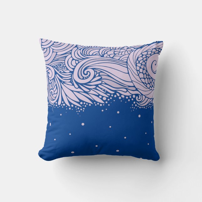 Snow Pattern Throw Pillow (Front)