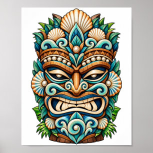 Snow Pearl Tiki Poster