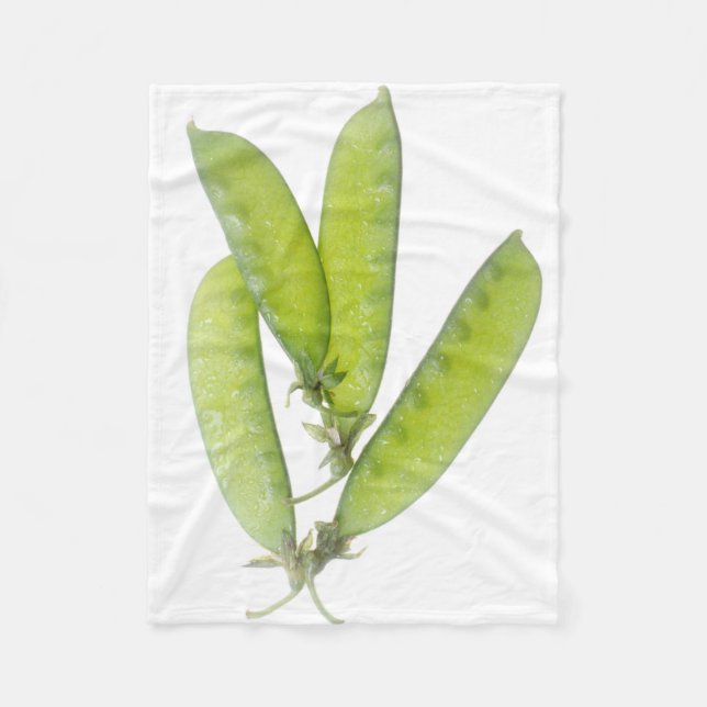 Snow Peas Fleece Blanket (Front)