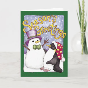 Snow Penguin Christmas card