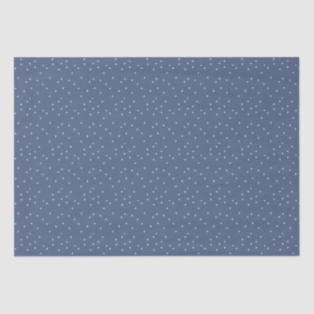 Snow Periwinkle Snowflake Winter Night Christmas Tissue Paper (Front)