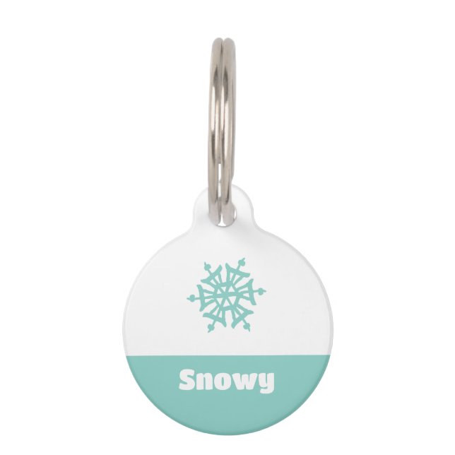 Snow Pet ID Tag (Front)