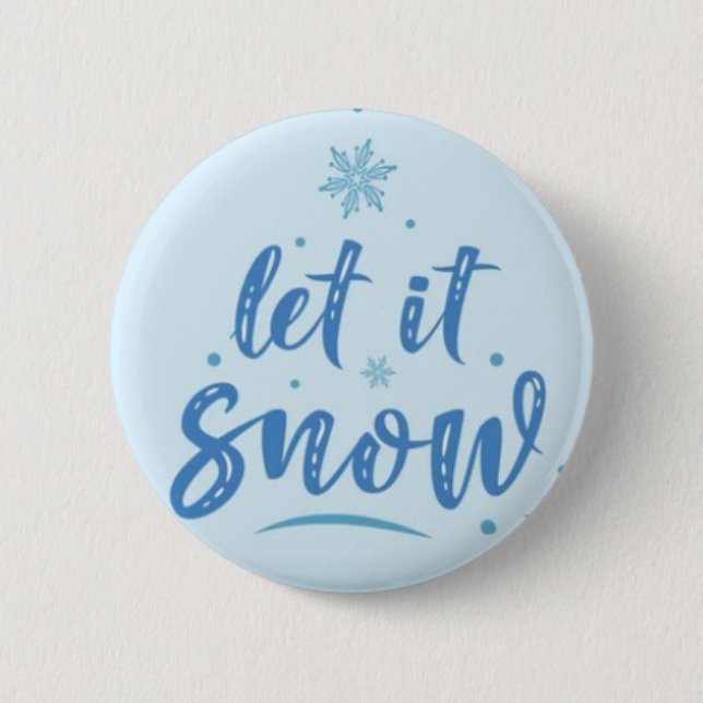Snow Pin Button - winter Patches (Front)