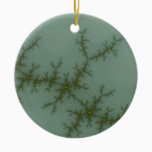 Snow Pine - Fractal Art Ceramic Ornament