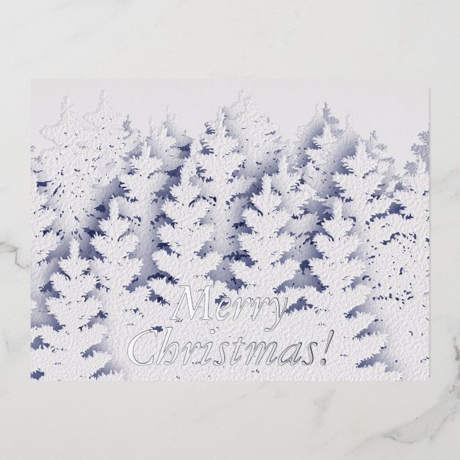 Snow Pine Tree Forest White Christmas