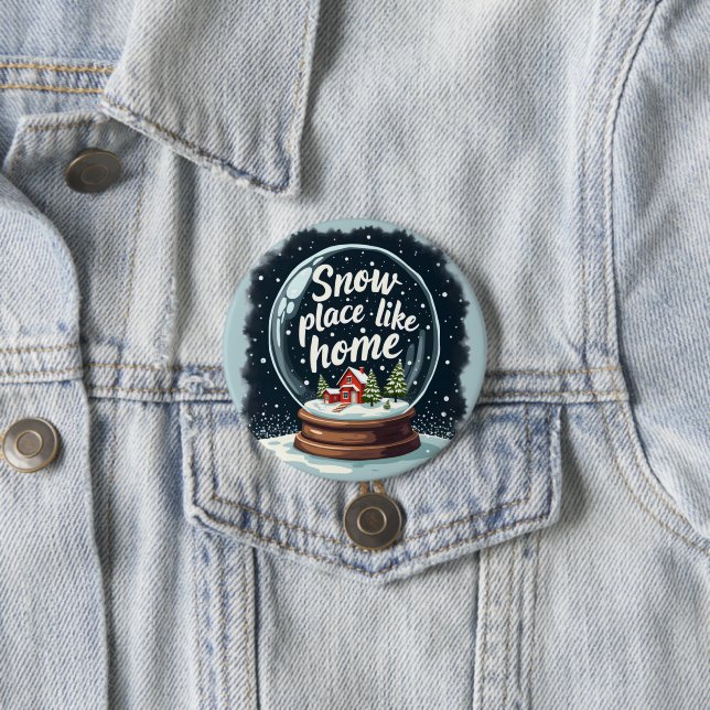 Snow Place Like Home Holiday Quote Button (In Situ)