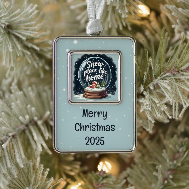 Snow Place Like Home Holiday Quote Christmas Ornament (Tree)