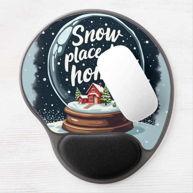 Snow Place Like Home Holiday Quote Gel Mouse Pad (Left Side)