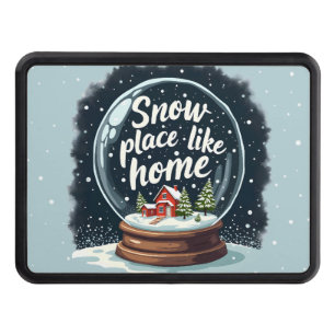 Snow Place Like Home Holiday Quote Hitch Cover
