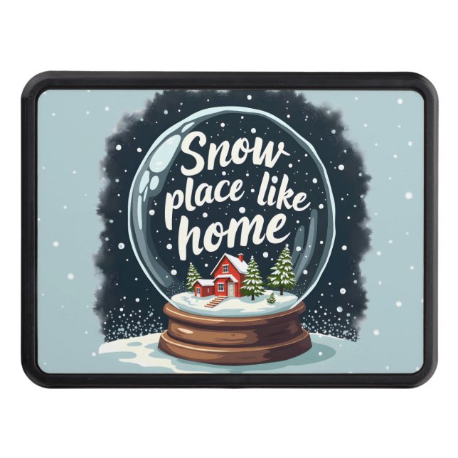 Snow Place Like Home Holiday Quote Hitch Cover (Front)