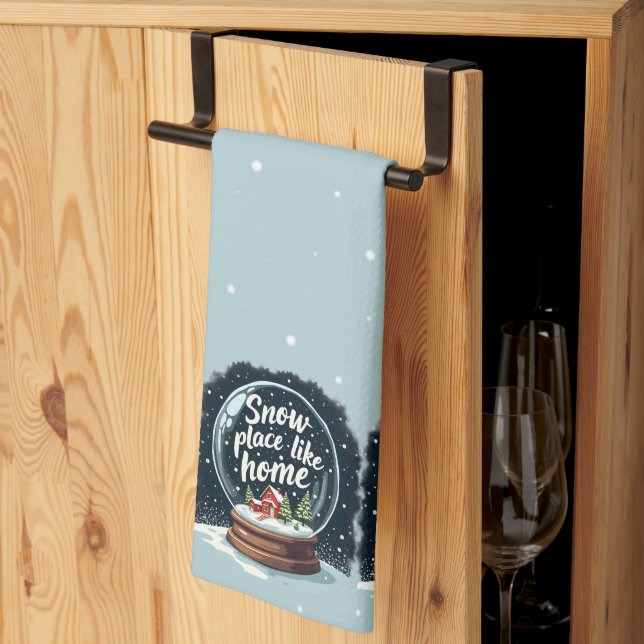 Snow Place Like Home Holiday Quote Kitchen Towel (Thirds Fold)