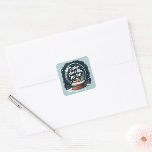 Snow Place Like Home Holiday Quote Square Sticker