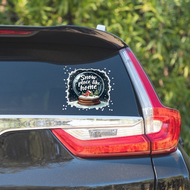 Snow Place Like Home Holiday Quote Sticker (Car Side)