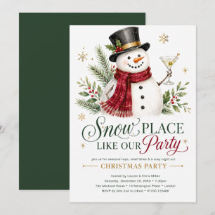 Snow Place Like Our Party Christmas Party Invitation