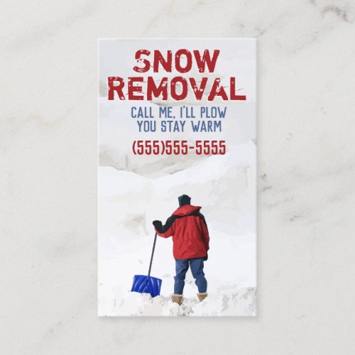 Snow Plow AdvertisingSnow Removal Business Referral Card