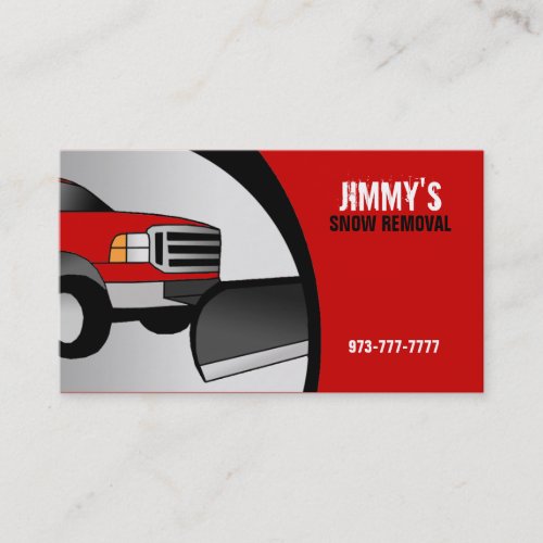 Snow Plow Business Cards