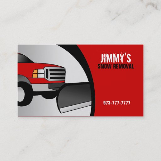Customizable Snow Plow Business Cards