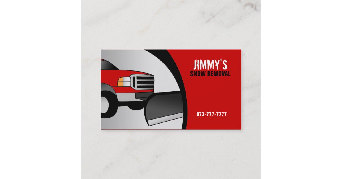 Snow Plow Business Cards Zazzle
