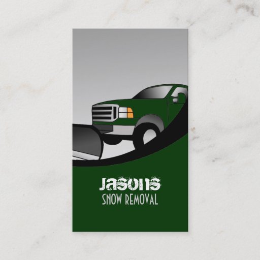 Customizable Snow plow Business Cards