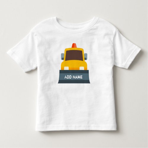 Snow Plow Custom Name Toddler T_shirt