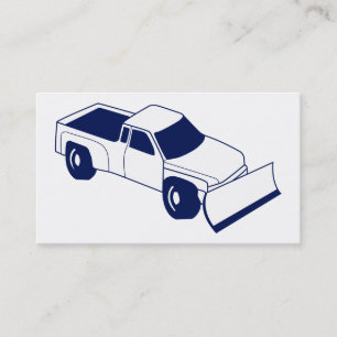 snow plow pick-up truck business card