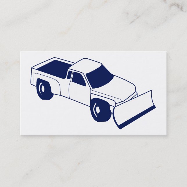snow plow pick-up truck business card (Front)