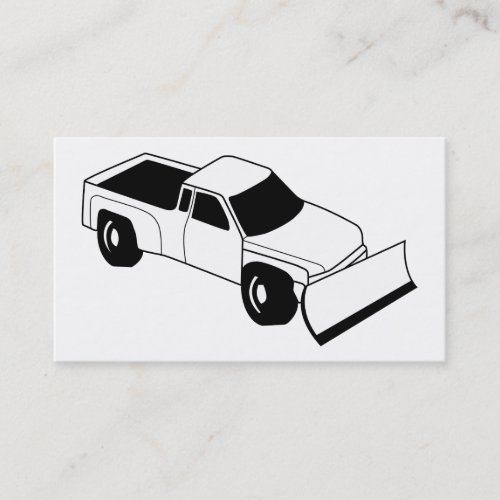 snow plow pick-up truck business card templates