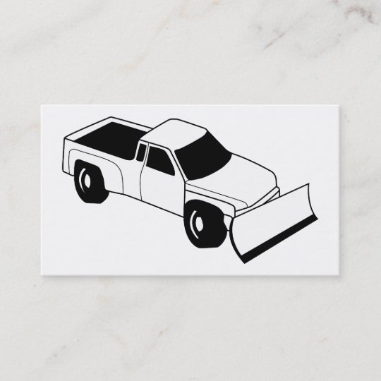snow plow pickup truck business card