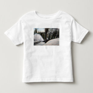 Snow Plow Railroad Clearing Tracks in Rocky Toddler T-shirt