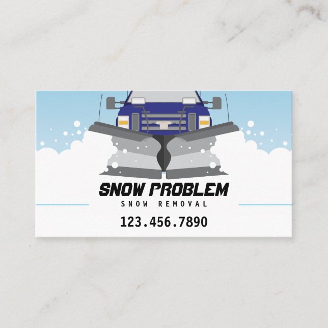 Snow Plow Service Business Card (Front)