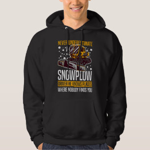 Snow Plow Tractor Machine Truck Shovel Driver Snow Hoodie