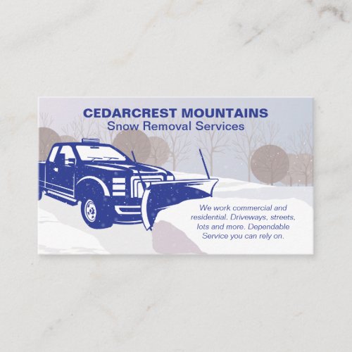 Snow Plow Truck Business Card