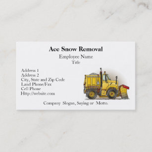 Snow Plowing Business Cards Zazzle Snow Plow Truck Business Cards