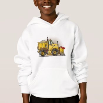 Snow Plow Truck Kids Hoodie by justconstruction at Zazzle