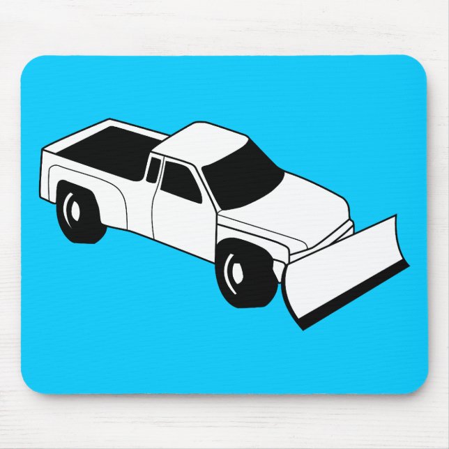snow plow truck mouse pad (Front)