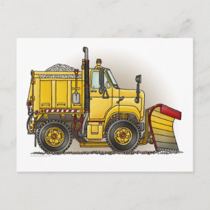 Snow Plow Truck Post Card