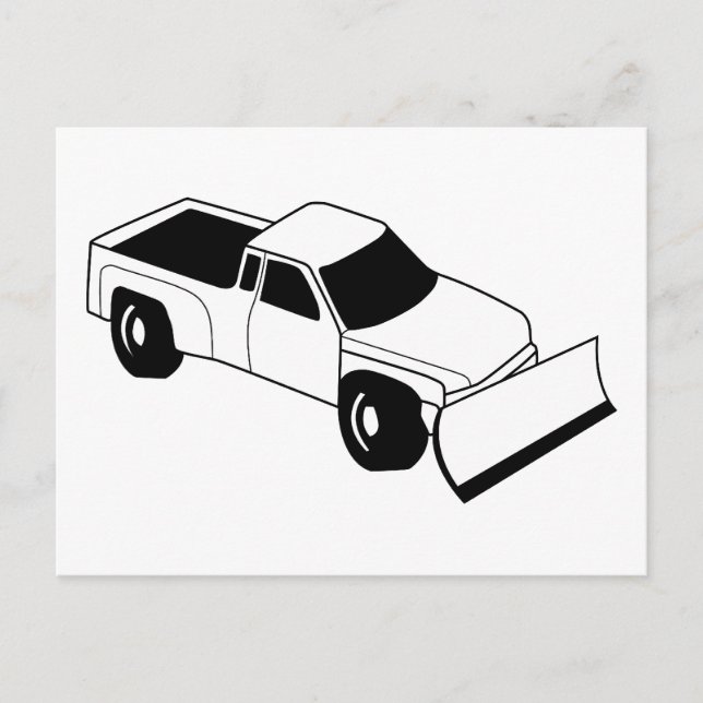 snow plow truck postcard (Front)