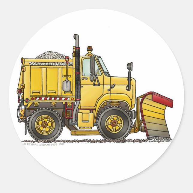 Snow Plow Truck Stickers (Front)