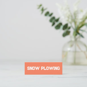 Snow Plowing and Removal QR Mini Business Card