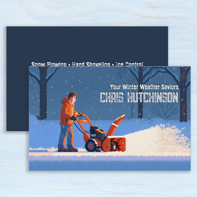 Snow Plowing Business Card (Snow Plowing Business Cards)