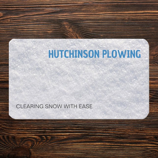 Snow Plowing Business Card (Snow Plowing Business Cards)