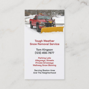 Snow Plowing Business Card