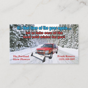 Snow Plowing Business Card