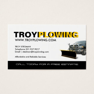 Snow Removal Business Cards Templates Zazzle Snow Plowing Business Card