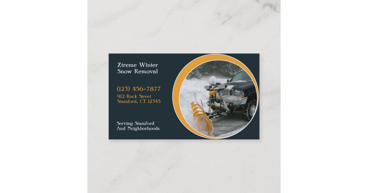 Snow Plowing Business Card