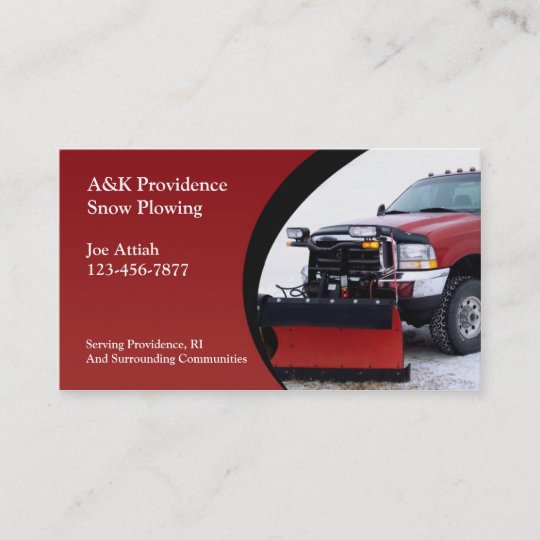 Snow Plowing Business Card