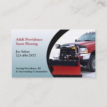 Snow Plowing Business Card by all_items at Zazzle