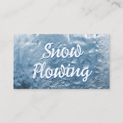 Snow Plowing Cool Frozen Business Card