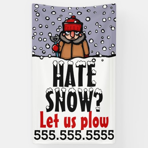 Snow Plowing Plow Winter Business Custom Advertisi Banner