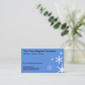 Snow Plowing, Removal Business Card (HORIZONTAL BL (Standing Front)